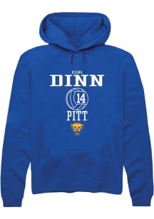 Kiana Dinn  Rally Pitt Panthers Mens Blue NIL Sport Icon Long Sleeve Hoodie