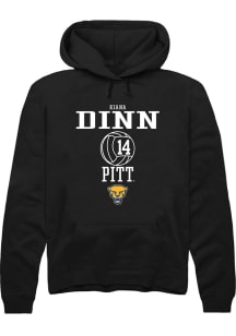 Kiana Dinn  Rally Pitt Panthers Mens Black NIL Sport Icon Long Sleeve Hoodie