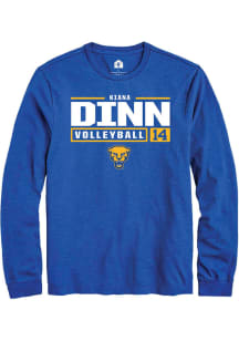 Kiana Dinn  Pitt Panthers Blue Rally NIL Stacked Box Long Sleeve T Shirt