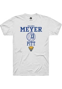 Mallorie Meyer  Pitt Panthers White Rally NIL Sport Icon Short Sleeve T Shirt