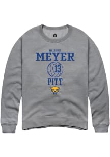 Mallorie Meyer  Rally Pitt Panthers Mens Graphite NIL Sport Icon Long Sleeve Crew Sweatshirt
