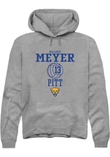 Mallorie Meyer  Rally Pitt Panthers Mens Graphite NIL Sport Icon Long Sleeve Hoodie