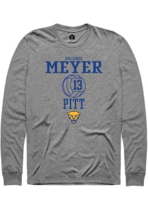 Mallorie Meyer  Pitt Panthers Graphite Rally NIL Sport Icon Long Sleeve T Shirt