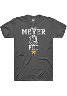 Mallorie Meyer  Pitt Panthers Dark Grey Rally NIL Sport Icon Short Sleeve T Shirt