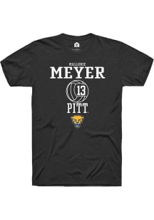Mallorie Meyer  Pitt Panthers Black Rally NIL Sport Icon Short Sleeve T Shirt