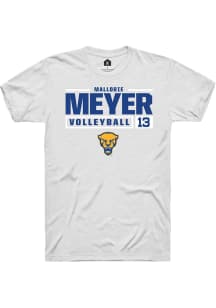 Mallorie Meyer  Pitt Panthers White Rally NIL Stacked Box Short Sleeve T Shirt