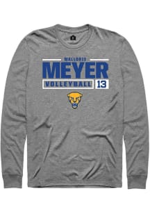 Mallorie Meyer  Pitt Panthers Graphite Rally NIL Stacked Box Long Sleeve T Shirt