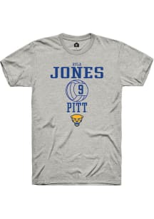 Ryla Jones  Pitt Panthers Ash Rally NIL Sport Icon Short Sleeve T Shirt