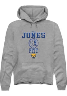 Ryla Jones  Rally Pitt Panthers Mens Graphite NIL Sport Icon Long Sleeve Hoodie