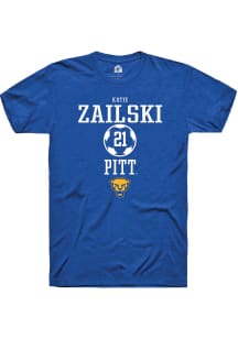 Katie Zailski  Pitt Panthers Blue Rally NIL Sport Icon Short Sleeve T Shirt