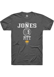 Ryla Jones  Pitt Panthers Dark Grey Rally NIL Sport Icon Short Sleeve T Shirt
