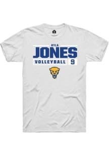 Ryla Jones  Pitt Panthers White Rally NIL Stacked Box Short Sleeve T Shirt