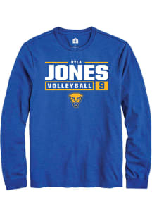 Ryla Jones  Pitt Panthers Blue Rally NIL Stacked Box Long Sleeve T Shirt