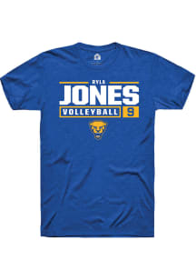Ryla Jones  Pitt Panthers Blue Rally NIL Stacked Box Short Sleeve T Shirt