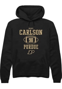 Drake Carlson  Rally Purdue Boilermakers Mens Black NIL Sport Icon Long Sleeve Hoodie