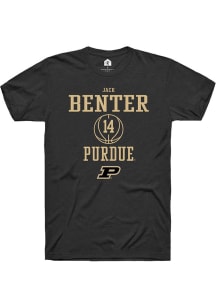Jack Benter  Purdue Boilermakers Black Rally NIL Sport Icon Short Sleeve T Shirt