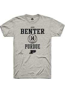 Jack Benter  Purdue Boilermakers Ash Rally NIL Sport Icon Short Sleeve T Shirt