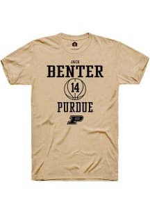 Jack Benter  Purdue Boilermakers Gold Rally NIL Sport Icon Short Sleeve T Shirt