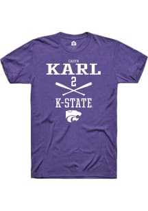 Cadyn Karl  K-State Wildcats Purple Rally NIL Sport Icon Short Sleeve T Shirt