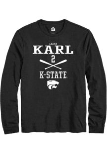 Cadyn Karl  K-State Wildcats Black Rally NIL Sport Icon Long Sleeve T Shirt