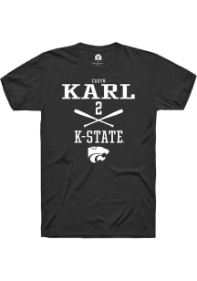 Cadyn Karl  K-State Wildcats Black Rally NIL Sport Icon Short Sleeve T Shirt