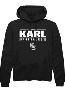 Cadyn Karl  Rally K-State Wildcats Mens Black NIL Stacked Box Long Sleeve Hoodie