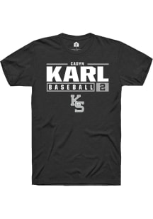 Cadyn Karl  K-State Wildcats Black Rally NIL Stacked Box Short Sleeve T Shirt