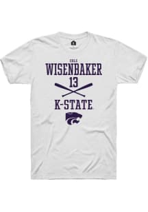 Cole Wisenbaker  K-State Wildcats White Rally NIL Sport Icon Short Sleeve T Shirt