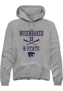 Cole Wisenbaker  Rally K-State Wildcats Mens Graphite NIL Sport Icon Long Sleeve Hoodie