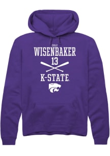 Cole Wisenbaker  Rally K-State Wildcats Mens Purple NIL Sport Icon Long Sleeve Hoodie