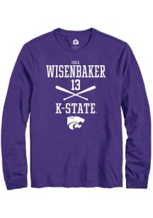 Cole Wisenbaker  K-State Wildcats Purple Rally NIL Sport Icon Long Sleeve T Shirt