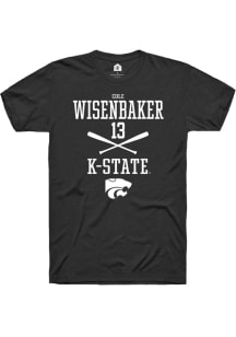 Cole Wisenbaker  K-State Wildcats Black Rally NIL Sport Icon Short Sleeve T Shirt