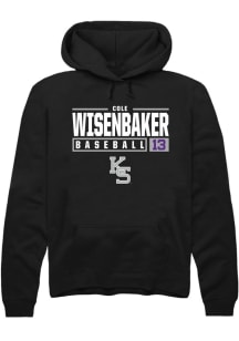 Cole Wisenbaker  Rally K-State Wildcats Mens Black NIL Stacked Box Long Sleeve Hoodie