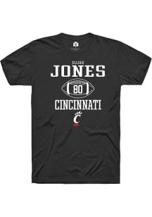 Elijah Jones  Cincinnati Bearcats Black Rally NIL Sport Icon Short Sleeve T Shirt