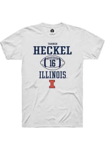 Tanner Heckel  Illinois Fighting Illini White Rally NIL Sport Icon Short Sleeve T Shirt