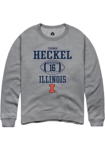 Tanner Heckel  Rally Illinois Fighting Illini Mens Graphite NIL Sport Icon Long Sleeve Crew Sweats..