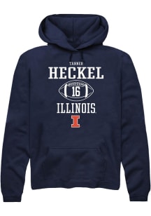 Tanner Heckel  Rally Illinois Fighting Illini Mens Navy Blue NIL Sport Icon Long Sleeve Hoodie