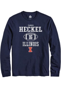 Tanner Heckel  Illinois Fighting Illini Navy Blue Rally NIL Sport Icon Long Sleeve T Shirt