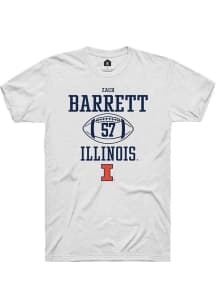 Zach Barrett  Illinois Fighting Illini White Rally NIL Sport Icon Short Sleeve T Shirt