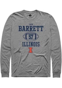 Zach Barrett  Illinois Fighting Illini Graphite Rally NIL Sport Icon Long Sleeve T Shirt