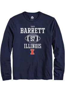 Zach Barrett  Illinois Fighting Illini Navy Blue Rally NIL Sport Icon Long Sleeve T Shirt