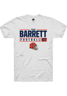 Zach Barrett  Illinois Fighting Illini White Rally NIL Stacked Box Short Sleeve T Shirt