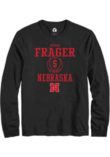 Braden Frager  Nebraska Cornhuskers Black Rally NIL Sport Icon Long Sleeve T Shirt
