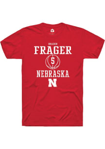 Braden Frager  Nebraska Cornhuskers Red Rally NIL Sport Icon Short Sleeve T Shirt