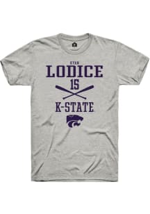 Kyan Lodice  K-State Wildcats Ash Rally NIL Sport Icon Short Sleeve T Shirt