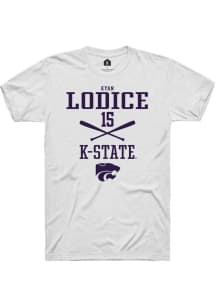 Kyan Lodice  K-State Wildcats White Rally NIL Sport Icon Short Sleeve T Shirt