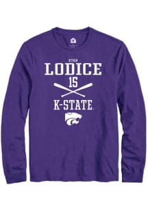 Kyan Lodice  K-State Wildcats Purple Rally NIL Sport Icon Long Sleeve T Shirt
