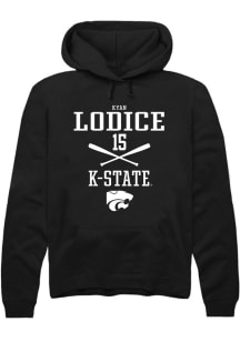 Kyan Lodice  Rally K-State Wildcats Mens Black NIL Sport Icon Long Sleeve Hoodie
