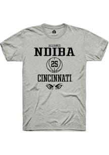Alliance Ndiba  Cincinnati Bearcats Ash Rally NIL Sport Icon Short Sleeve T Shirt