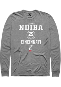 Alliance Ndiba  Cincinnati Bearcats Graphite Rally NIL Sport Icon Long Sleeve T Shirt